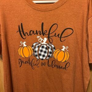Orange Thankful Graphic Tee